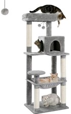 PAWZ Road 143cm Cat Tree for Indoor Cats with Metal Frame Large Hammock 