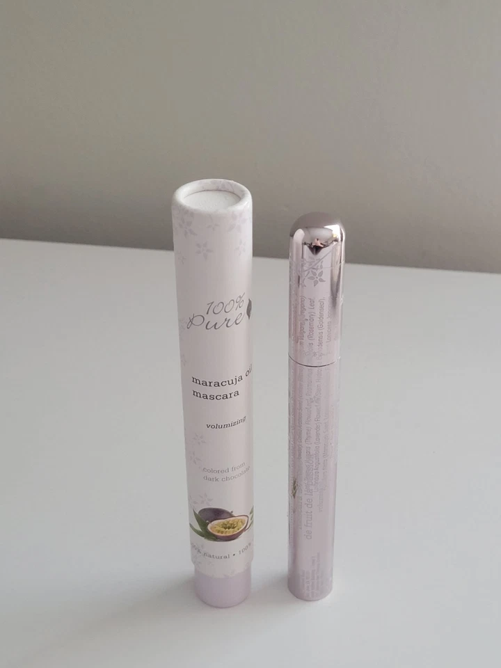 Máscara de pestañas de aceite de maracuyá 100 % puro chocolate oscuro voluminizador 0,35 oz SELLADA Foto 3 de 4