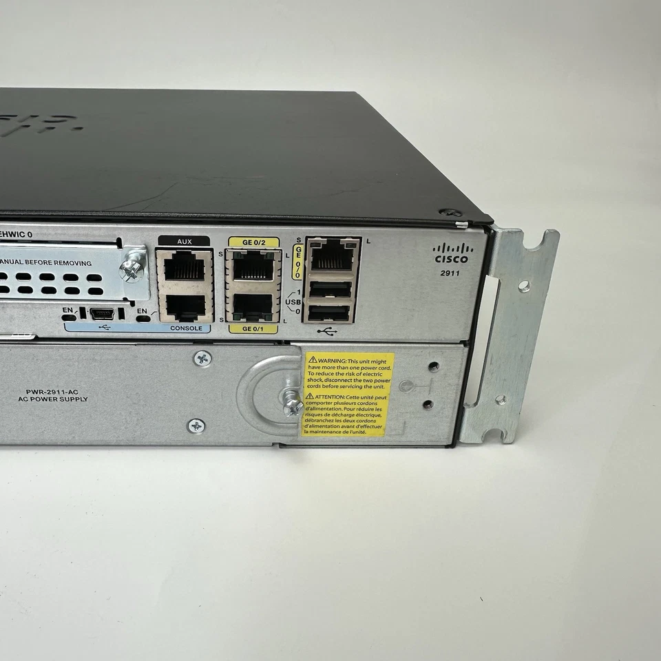 Cisco 2900 Series CISCO2911/K9 V07 Integrated Service Router with Rack Ears - Image 2 of 4