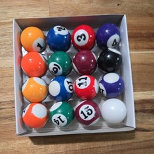 Mini Pool Table Balls American Style Resistant Impact 16-Piece Set