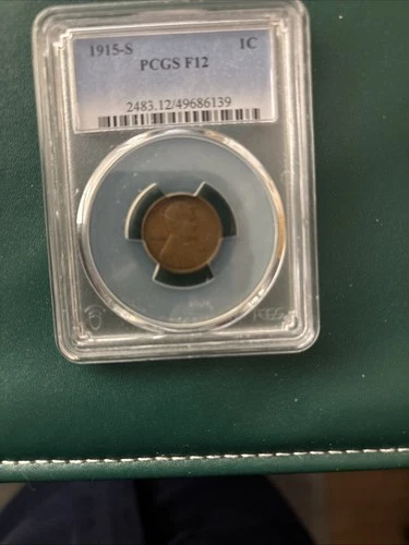 1915 S Lincoln Wheat Copper Cent 1C PCGS Fine12- Lincoln Cent (Wheat Reverse)