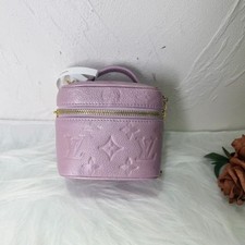 Louis Vuitton Mini Vanity Case Lilac Monogram Leather Top Handle Crossbody Bag