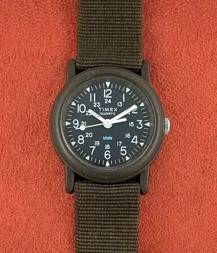 Vintage 1987 Timex Camper MacGuyver Military Dial Women's Field Watch 25mm