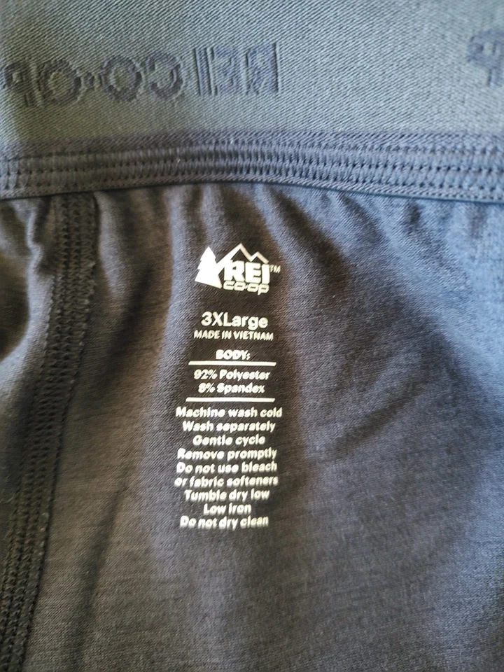 Pantalones REI Co-Op Para Hombre Peso Medio Capa Base XXXL 3XL Gris/Negro Foto 4 de 4