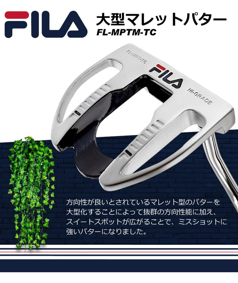 FILA putter FILA GOLF Men's Large Mallet Putter FL-MPTM-TC Unisex - Image 2 of 4