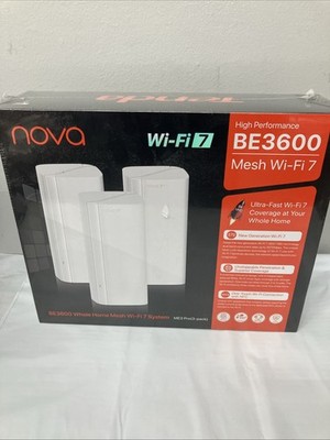 Tenda Nova BE3600 Mesh Wi-Fi 7 System ME3 Pro 3-Pack 6600 sq ft 3570Mbps NEW