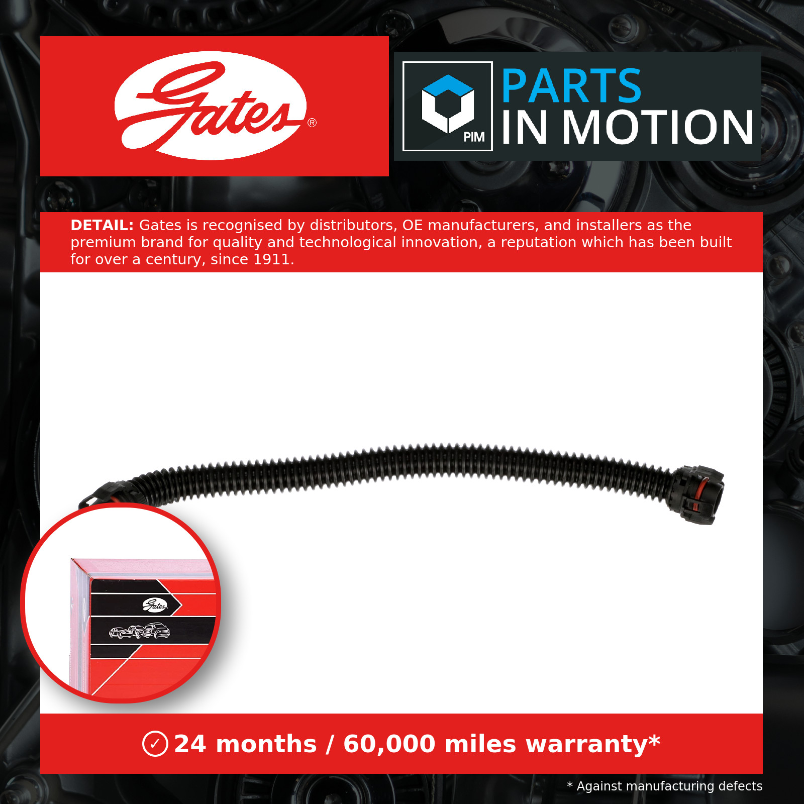 GATES-OE EMH287 Hose, crankcase ventilation for BMW - Image 3
