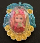 Vintage Mattel Jewelry Kiddles Flower Locket Brooch Tiny Doll Inside – 1967
