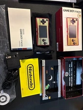 Nintendo Game Boy Micro Console Red Famicom Ver w/box USED Japan Free Shipping