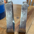 Metal English Horse Stirrups - Pair with Black Rubber Treads, Metal Construction — photo 1