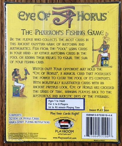 Playroom Entertainment - Eye of Horus Card Game *NEW* The Pharaoh's Fishing Game - Picture 2 of 3