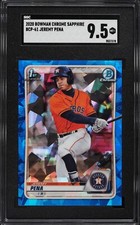 JEREMY PENA ROOKIE 2020 Bowman Chrome SAPPHIRE #BCP-61 SGC 9.5 MINT+
