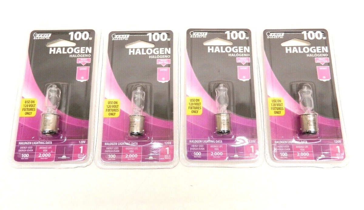 4X FEIT ELECTRIC Halogen Pool Spa Bulb BPQ100 CL DC 100W 120V