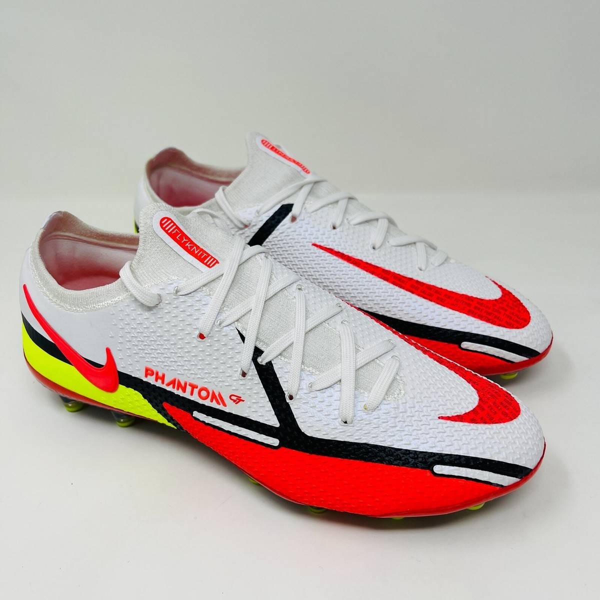 Nike Mens Phantom GT2 Elite AG-Pro White Soccer Cleats Shoes