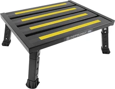 Adjustable Height Aluminum RV Step, Stable Foldable Platform Step Stool, Support