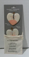 Demdaco Grandma + Grandchild ornament gift set/hearts/loved you more love you al