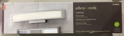 allen + roth 23.5-in 1-Light Chrome LED Modern/Contemporary Vanity Light Bar - Picture 1 of 1