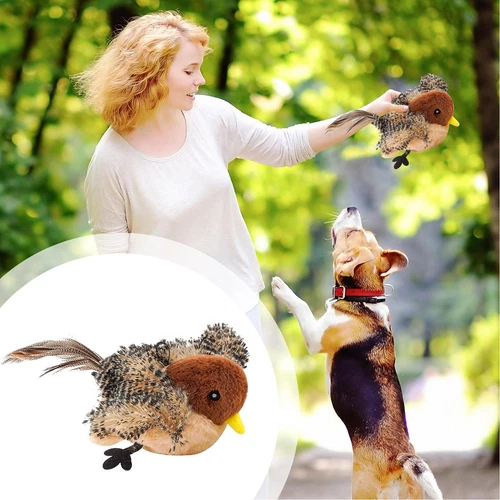 Bird Cat Toy Simulated Chirping Bird Interactive Cat Toy Rechargeable Flapping - Picture 9 of 12