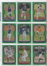 (LOT OF 9) 2021 Panini Prizm Green Wave (ROOKIES, TIER II)  ALL PRIZM MLB