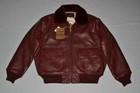SCHOTT NYC G1SC Lambskin Wings of Gold G-1 Flight Jacket BURGUNDY AUTHENTIC