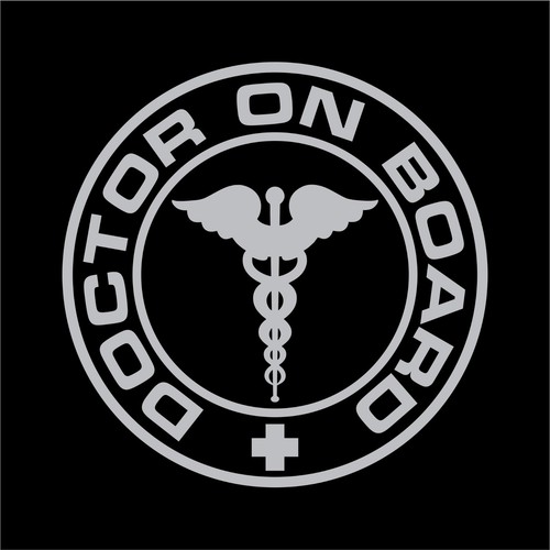 Doctor On Board EMS EMT Nurse Star Of Life Emergency Vinyl Decal Sticker - Picture 12 of 15