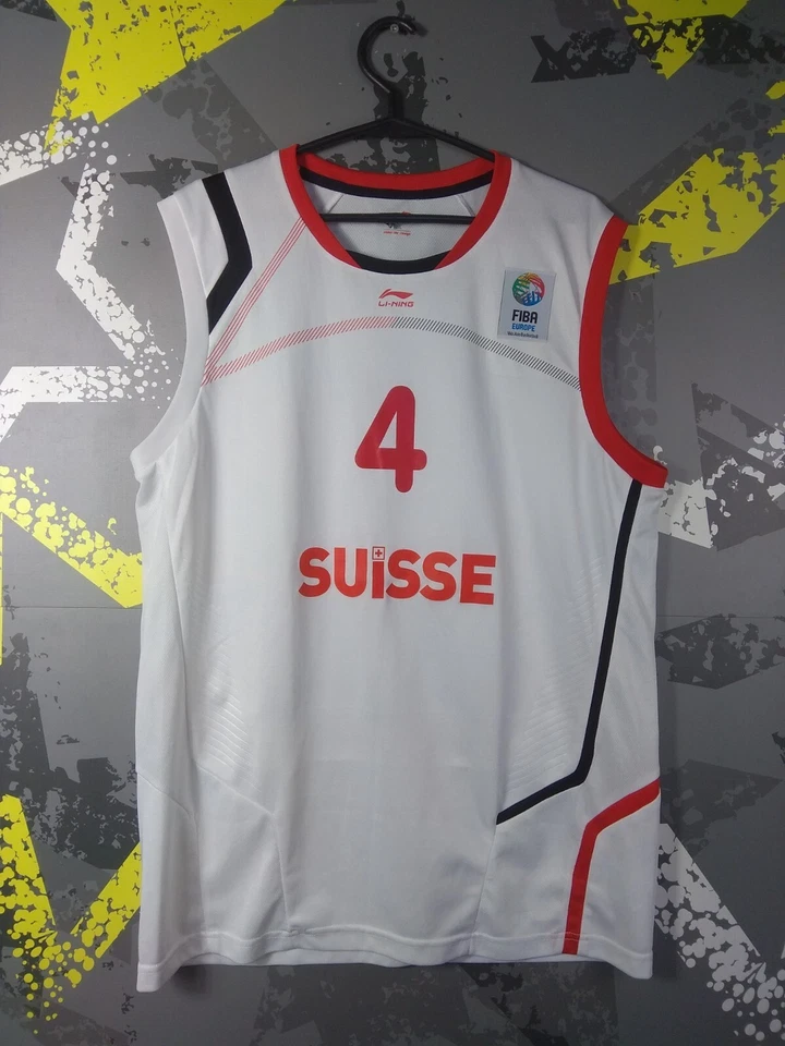 Lopez Switzerland Jersey Sleeveless Basketball Shirt Li-Ning Fiba Men 52/L ig93 - Image 2 of 4