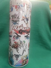 Harley Quinn 20 .OZ STAINLESS STEEL TUMBLER CUP +GIFT BOX/STRAW/LID