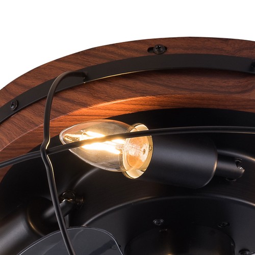 Low Profile Caged Ceiling Fans with Lights and Remote, Flush Mount Ceiling Fan w - Picture 15 of 15