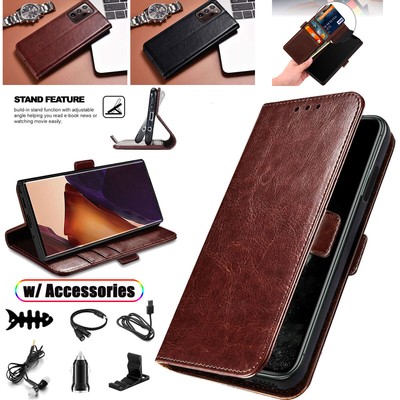 For Samsung Galaxy Note 20 Ultra 5G/Note 20 Flip Leather Wallet Case Stand Cover