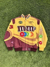 Vintage Rare Yellow & Brown MM Nascar Jacket Jh Design Elliot Sadler #38 Sz: M