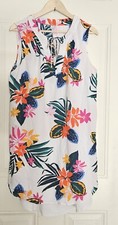 Old Navy Tropical Floral Print Lined Sleeveless V-neck Shift Dress size L