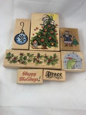 Christmas stamps lot 7 mounted Rubber