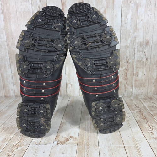 Adidas Tour360 LTD Golf Shoes Leather Spiked Black Red Mens Size 14 - Picture 7 of 8