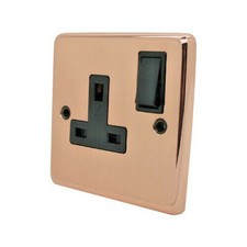 Bright Shiny Polished Copper Plug Sockets Light Switches Dimmers - Whole Range B
