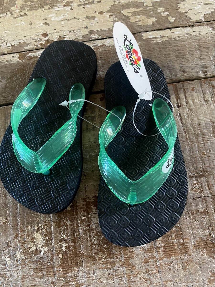 専用1 Locals Flip Flop Sandals Toddler Sz 7 Hawaii BOYS GIRLS GREEN