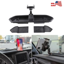 Dash Tray Mount Phone Holder with Storage Box for 2018+ Jeep Wrangler JL JT