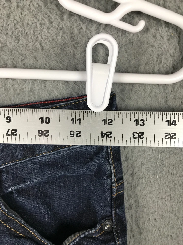 Pantalones de mezclilla azules elásticos cintura ajustable ajustados tiro medio Tony Hawk para niños talla 8 24x23 Foto 2 de 4