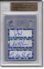 JASON HEYWARD * ANDREW McCUTCHEN *CARLOS SANTANA Autograph Rookie Auto Plate 1/1
