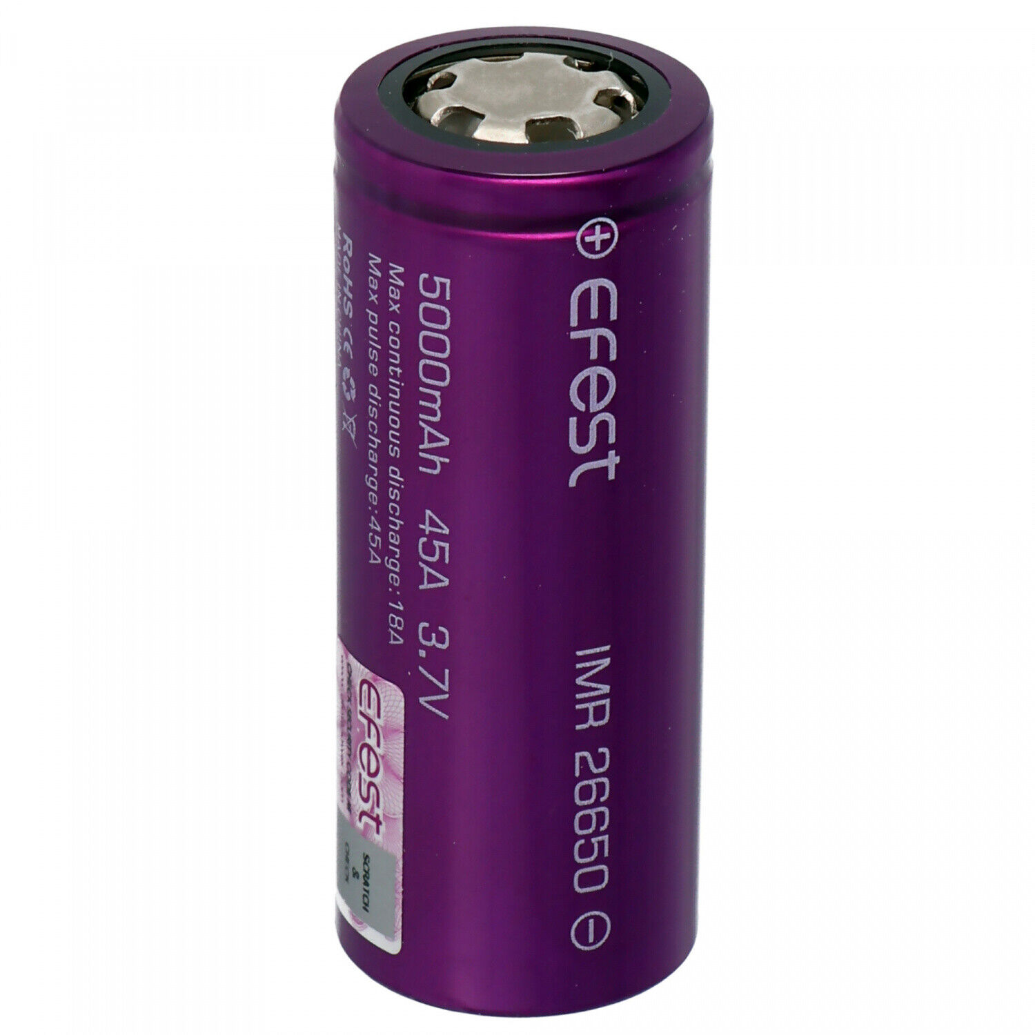 Thumbnail - Efest Purple Imr26650 5000mah, 3,6v - 3,7v, Li-ion-akku