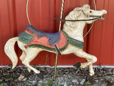 Curtis Jere 1987 Artisan House Hanging Carousel Horse Handcrafted Sculpture