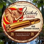 Tin Metal Signs Home Décor 8*8 Inch Round, Vintage Decorative Plaque "Weatherby
