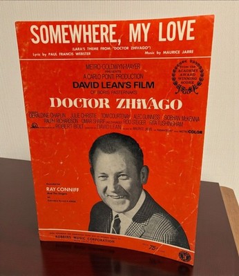 Somewhere My Love Vintage Piano Sheet Music Doctor Zhivago 1960s Laras Theme