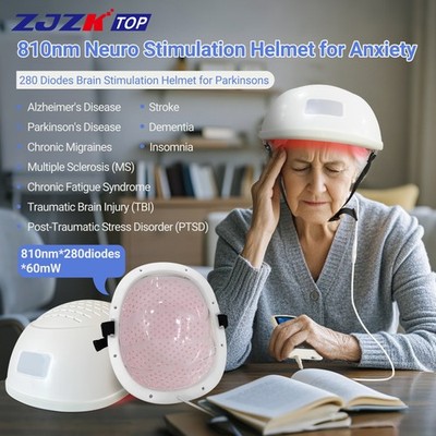 810nm NIR Helmet Photobiomodulation Brain Stroke Depression Autism Parkinson