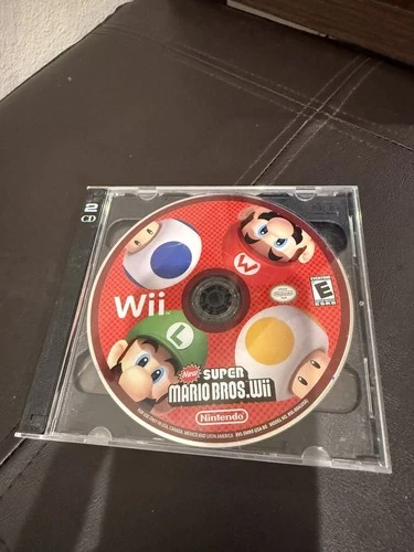 Super Mario Bros Wii (Wii, 2009) Disc Only With Clear Case Tested And Working
