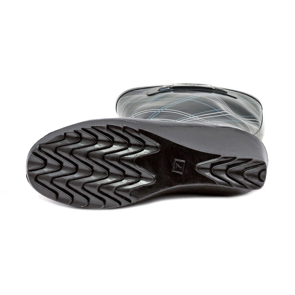 Дождь ботинки женский размер 11 черный на танкетке каблук водонепроницаемый резиновый высокие туфли, новый - Изображение 2 из 4