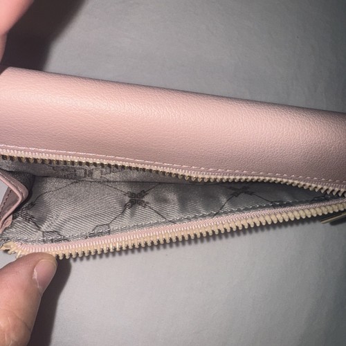 Cartera sin asas Aimee Kestenberg Marietta rosa rubor imitación cuero nueva con etiquetas - Imagen 4 de 6