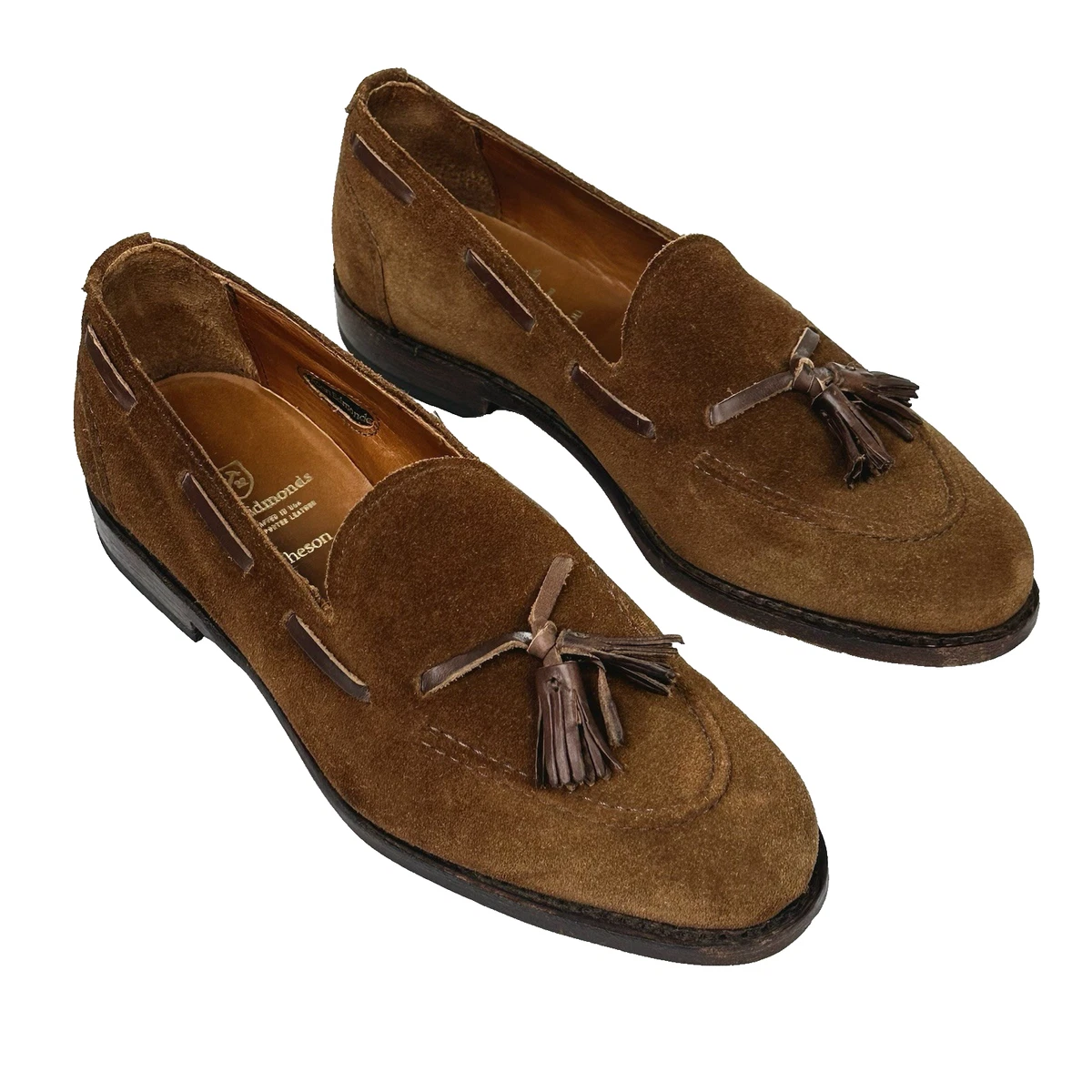 Allen Edmonds Presley Suede Tassel Loafer Tan Men\ display picture 3