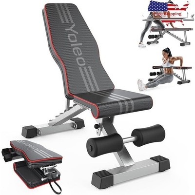 Adjustable Weight Bench Heavy Duty Portable Fitness Equipment Full Body Gym New