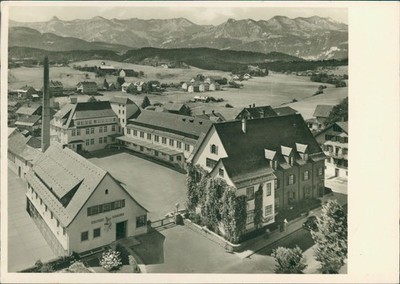 Ansichtskarte Bayern Lindenberg Kraft-Unternehmen Luftbild Gasthof ? Allgäu 1963
