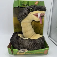 2009 Animal Planet Wild Eyes King Cobra Brown Stuffed Snake See Item Description